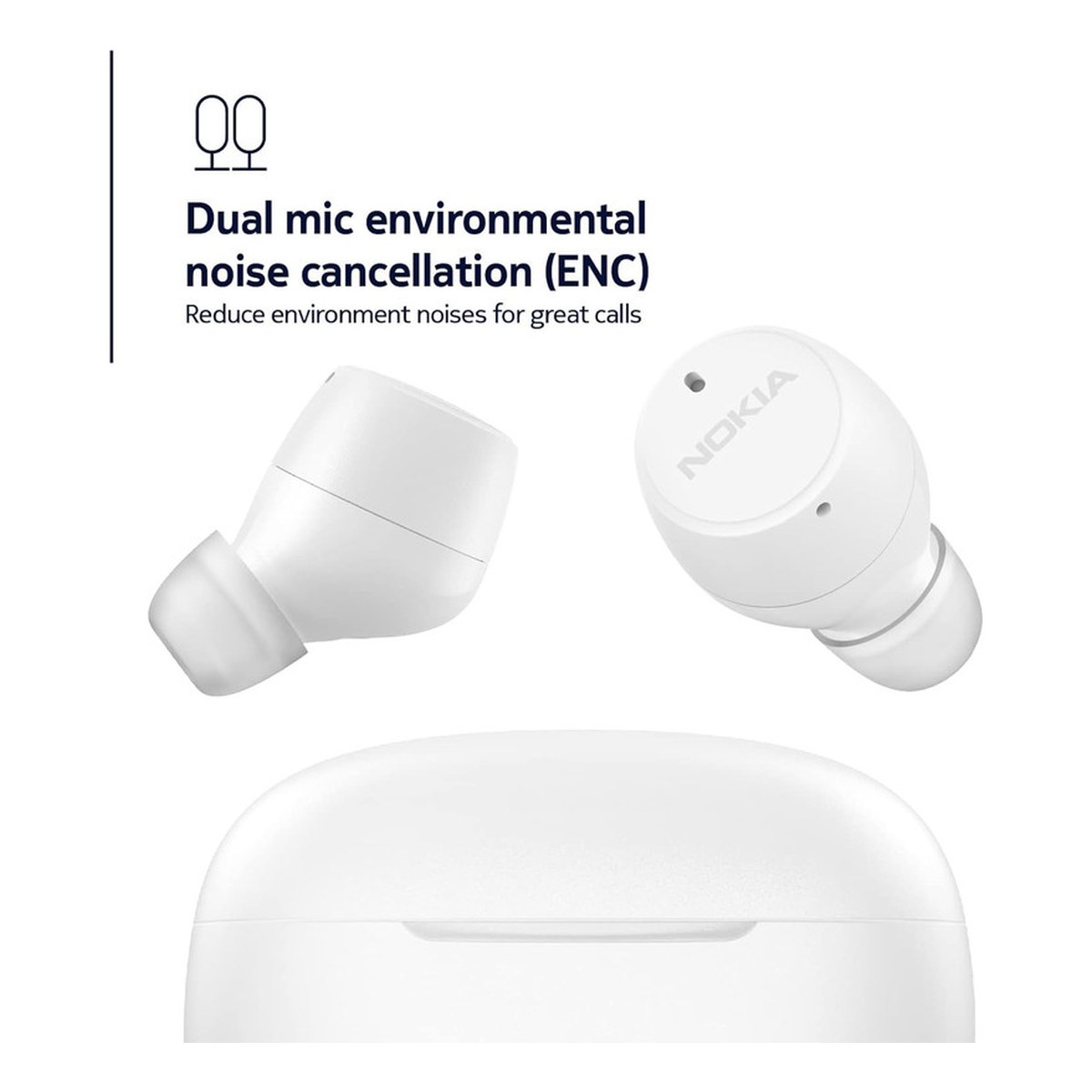 هدفون بلوتوثی نوکیا مدل TWS-521 WH - تصویر 4
