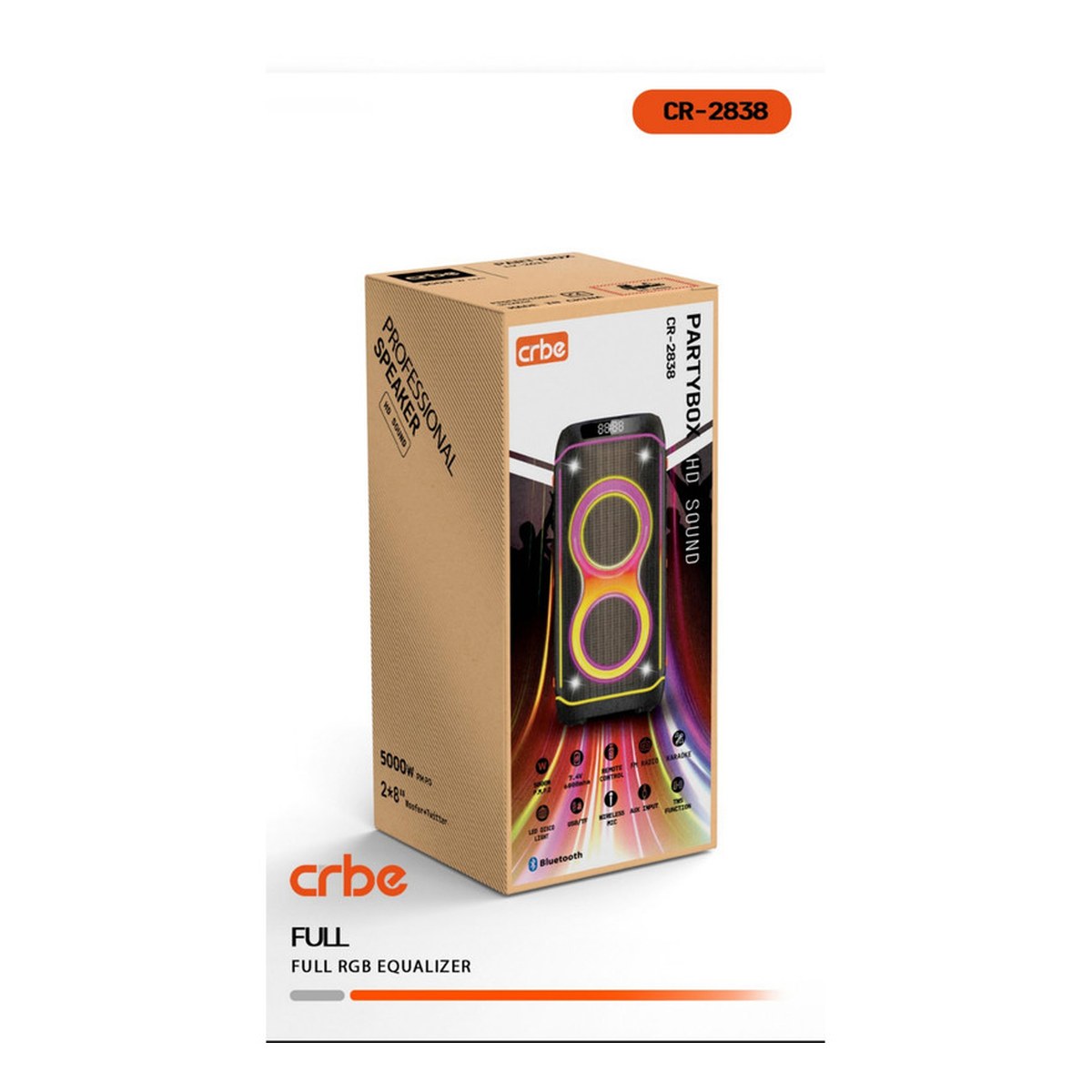 اسپیکر بلوتوثی قابل حمل کربی مدل CR-2838 - تصویر 2