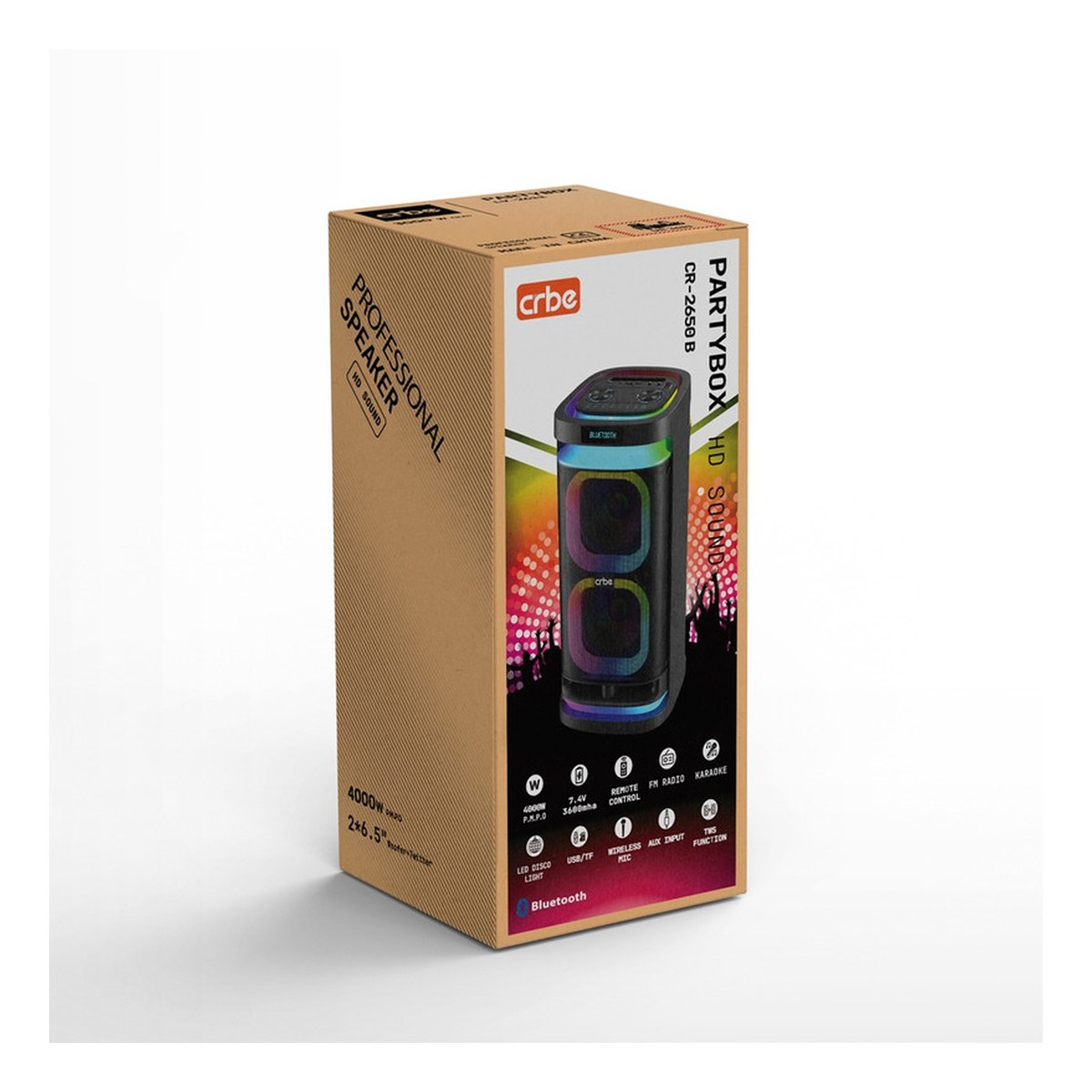 اسپیکر بلوتوثی قابل حمل کربی مدل CR-2650 B - تصویر 2